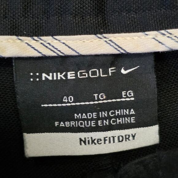 Nike Golf Shorts Men’s 40 Black Fit Dry Pleated Front Regular Fit - Picture 2 of 8